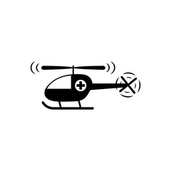helicopter ambulance icon logo