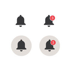 notification bells in flat style icon