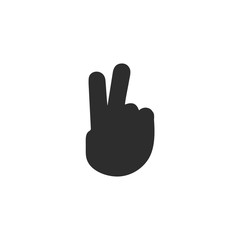 Obraz premium Peace hand gesture icon logo