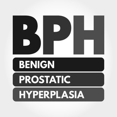 BPH - Benign Prostatic Hyperplasia acronym, medical concept background