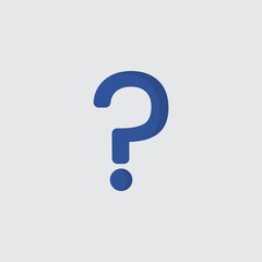 Question icon vector illustration in flat style