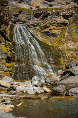 Cola De Caballo waterfall in Ordesa and Monte Perdido National Park, Spain