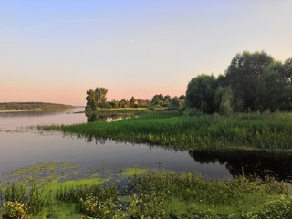 sunrise over the river