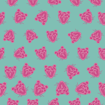 Colorful animal repeat pattern print on blue background