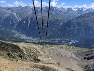 Seilbahn in den Alpen, Tirol