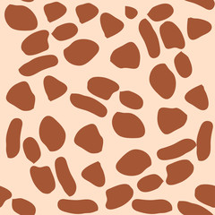 Giraffe fur seamless pattern, tropical animal skin texture.