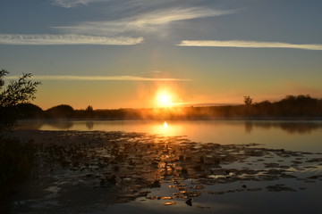 sunrise on the lake