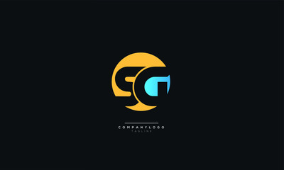 Fototapeta premium SG Letter Business Logo Design Alphabet Icon Vector Symbol