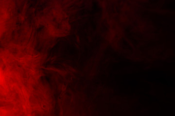 Red steam on a black background.