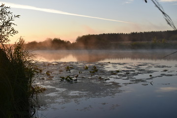sunrise over the lake
