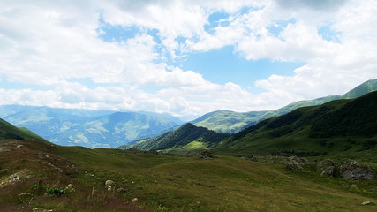 Fototapeta na wymiar Travel to the mountainous region of Georgia