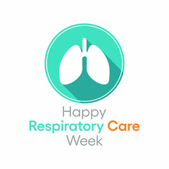 Vector illustration on the theme of Respiratory Care week observed each year in last full week of October across the globe.
