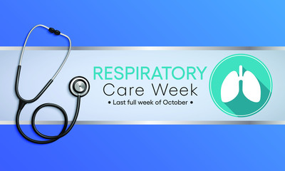 Vector illustration on the theme of Respiratory Care week observed each year in last full week of October across the globe.