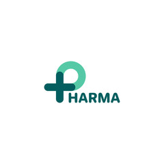 Obraz premium P logo, P with plus logo. Medical logo