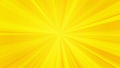 Pop Art background. Retro dotted background. Vector illustration. Halftone yellow pop art