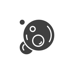 Sphere bubbles vector icon. filled flat sign for mobile concept and web design. Round bubble glyph icon. Symbol, logo illustration. Vector graphics