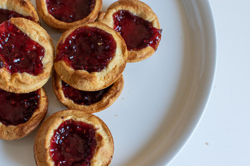 plate of jam tarts 