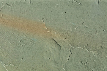 Grunge metal iron texture background painten in green color with space for text or image