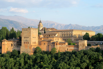 Fototapeta na wymiar Alhambra fortress palace in Granada, Spain