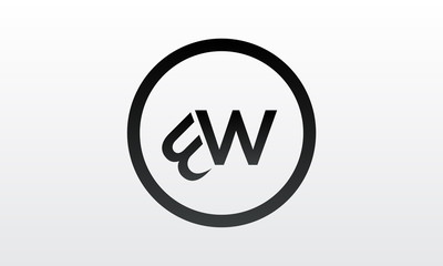 Initial BW Letter Logo With Creative Modern Business Typography Vector Template. Creative Letter BW Logo Vector.