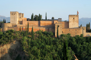Fototapeta na wymiar Alcazaba, militar fortress in the Alhambra palace, Spain