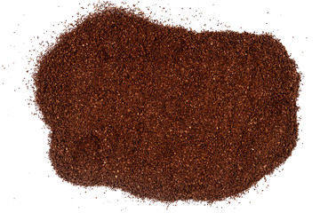 Pile of ground coffee