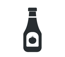 Ketchup icon. Simple tomato sauce illustration. 