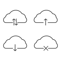 Cloud icons for cloud computing for web and app