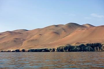 Desert and Ocean, Paracas National Park in Peru