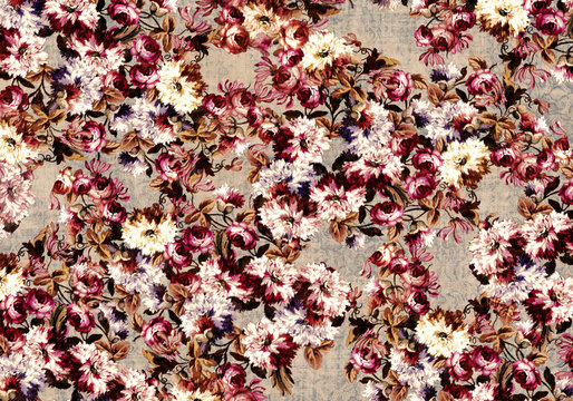  Seamless pattern flower and animal print background © hellodesignen