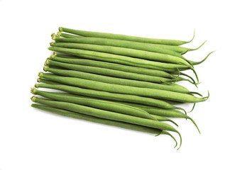 Green Beans or French Beans, phaseolus vulgaris, Vegetable against White Background