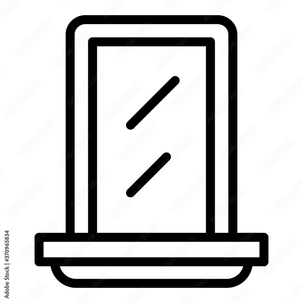 Poster room mirror icon. outline room mirror vector icon for web design isolated on white background