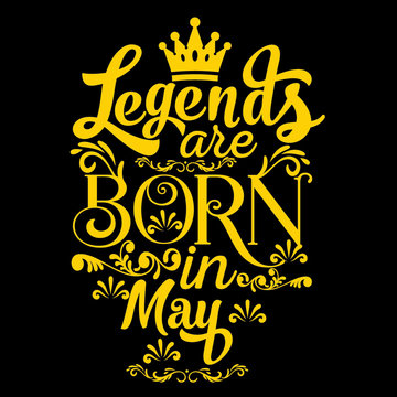 Legends are born in vector printable t-shirt design