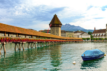 Panorama Luzern mit Kapellbrücke