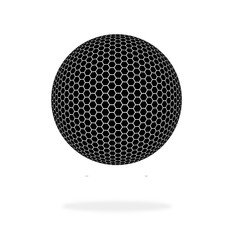 Kugel mit schwarz wei&szlig;em Wabenmuster