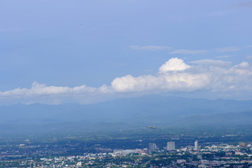 aerial view of the city of chiang mai northern thailand