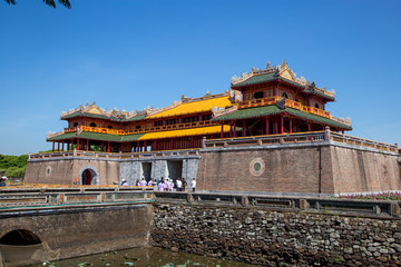 Naklejka premium The ruin of the Hue's Forbidden City in Vietnam