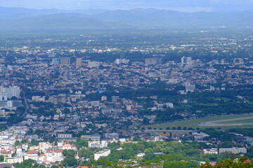 Fototapeta na wymiar aerial view of the city of barcelona