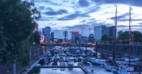 Dusk in Dusseldorf, Germany