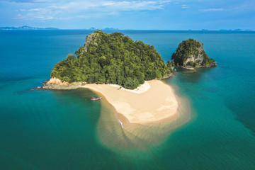 Aerial view of Koh Nok, island in the Andaman Sea between Phuket and Krabi Thailand