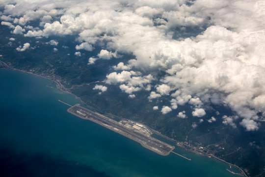 Ordu Giresun Airport, Turkey - November 2019: Ordu-Giresun Airport is a modern and useful airport in the Black Sea, Turkey.