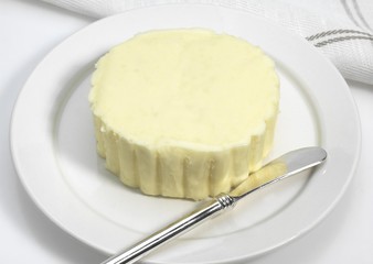 Salted Butter on Plate