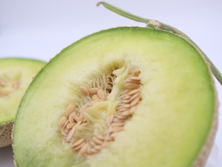 melon on a white background
