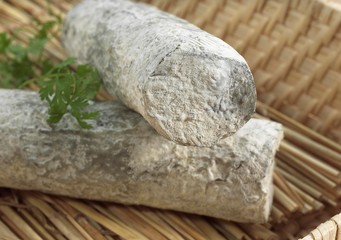French Cheese called Sainte Maure de Touraine, Cheese made with Goat Milk