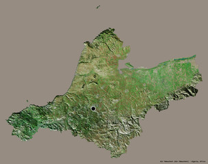 Aïn Témouchent, province of Algeria, on solid. Satellite