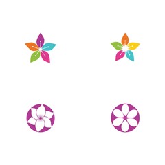 Obraz na płótnie Canvas Set Beauty icon flowers design