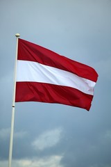 Austrian Flag in the Wind