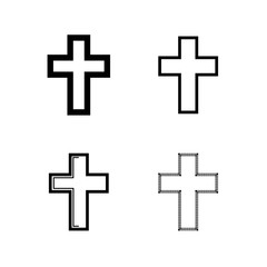 crosses icons set vector illustration For Mobile, Web And Applications