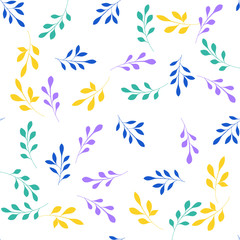 Blossom Floral pattern in the blooming botanical Motifs scattered random. Seamless vector texture. For fashion prints. Printing with in hand drawn style light blue background