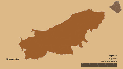 Boumerdès, province of Algeria, zoomed. Pattern